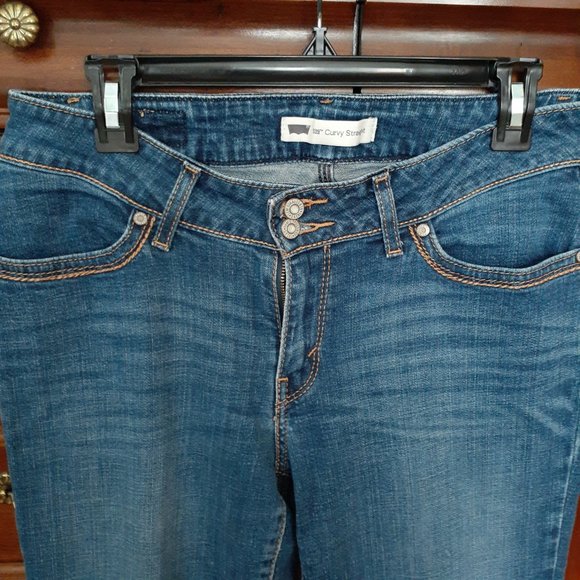 Levi's 529 Curvy Fit Straight Women's Medium Wash Denim Jeans-Size 10 M W30 L32 - Picture 3 of 10
